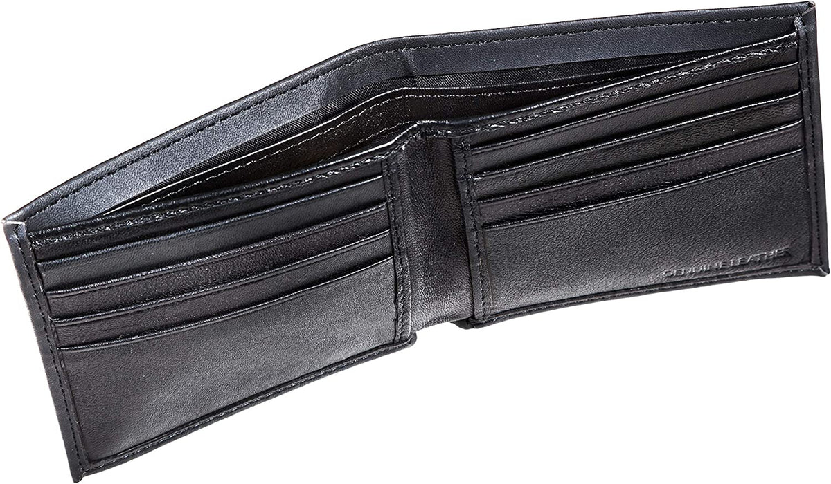 Black Leather Denver Broncos Bi-fold Wallet