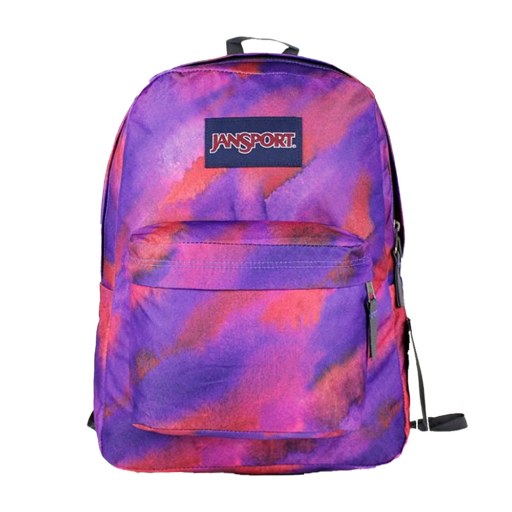 Jansport Superbreak Backpack Purple Sky Multi Watercolor