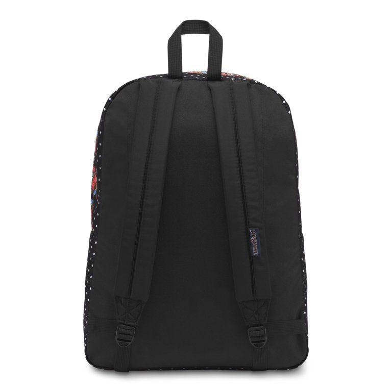 Jansport Superbreak Backpack Black Floral Dot