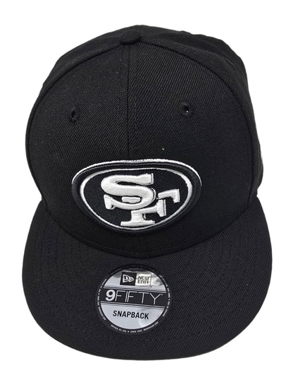 San Francisco 49ers Authentic New Era Black & White Logo 9FIFTY Snapback