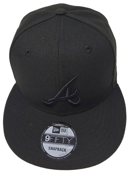 Atlanta Braves Authentic New Era 9FIFTY Blackout Snapback Baseball Cap