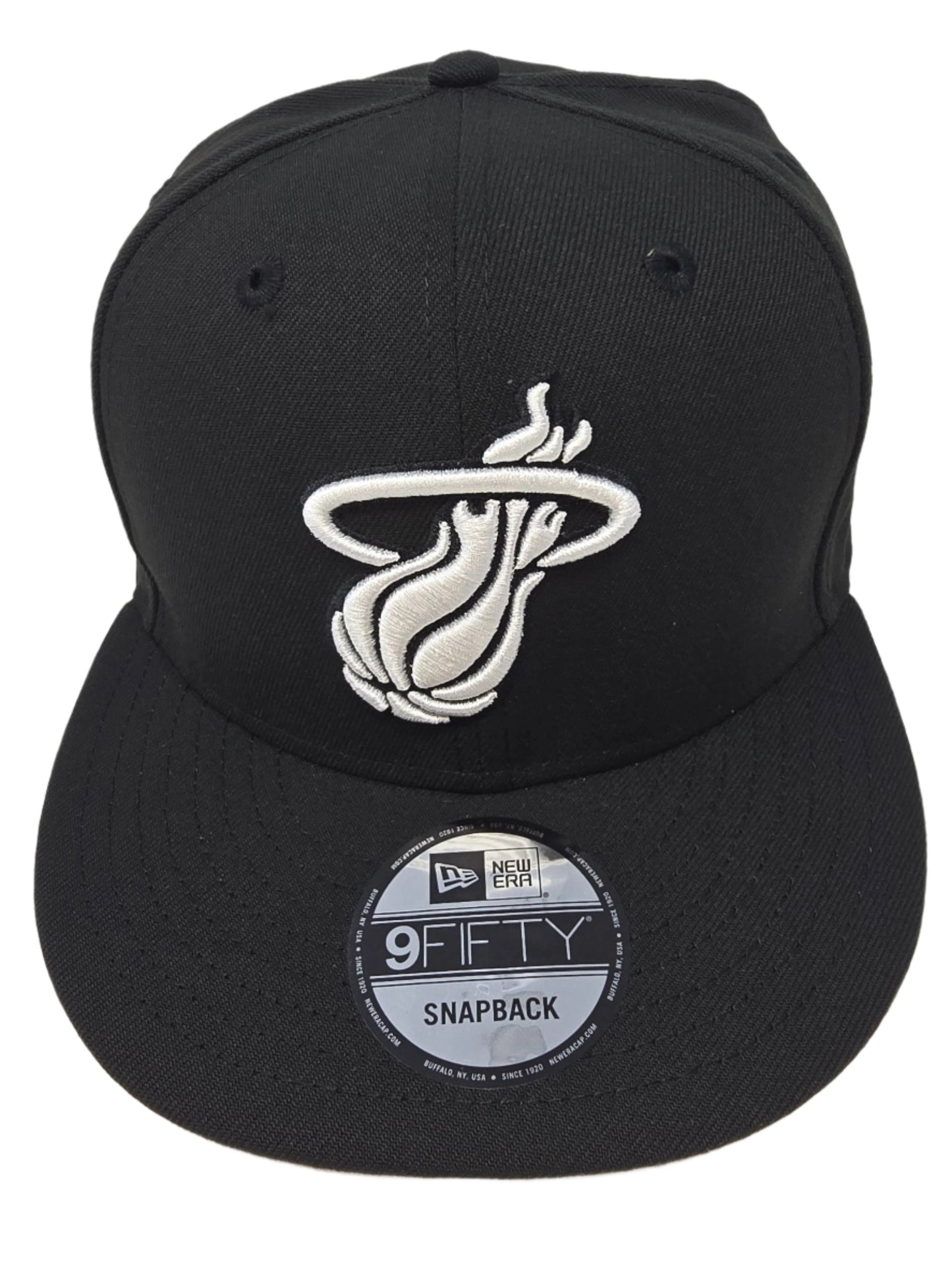 Miami Heat Officially Licensed NBA New Era 9FIFTY Black and White Snapback