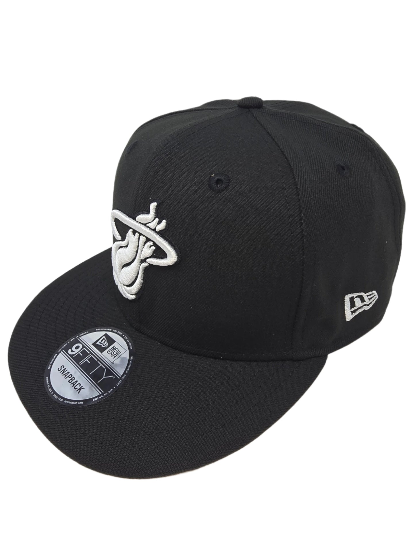 Miami Heat Officially Licensed NBA New Era 9FIFTY Black and White Snapback