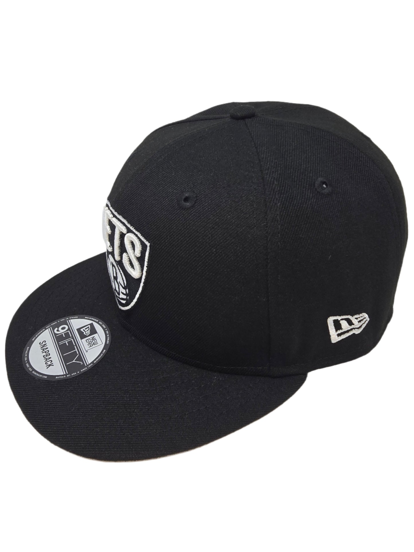 New Jersey Nets Officially Licensed NBA New Era 9FIFTY Black and White Snapback