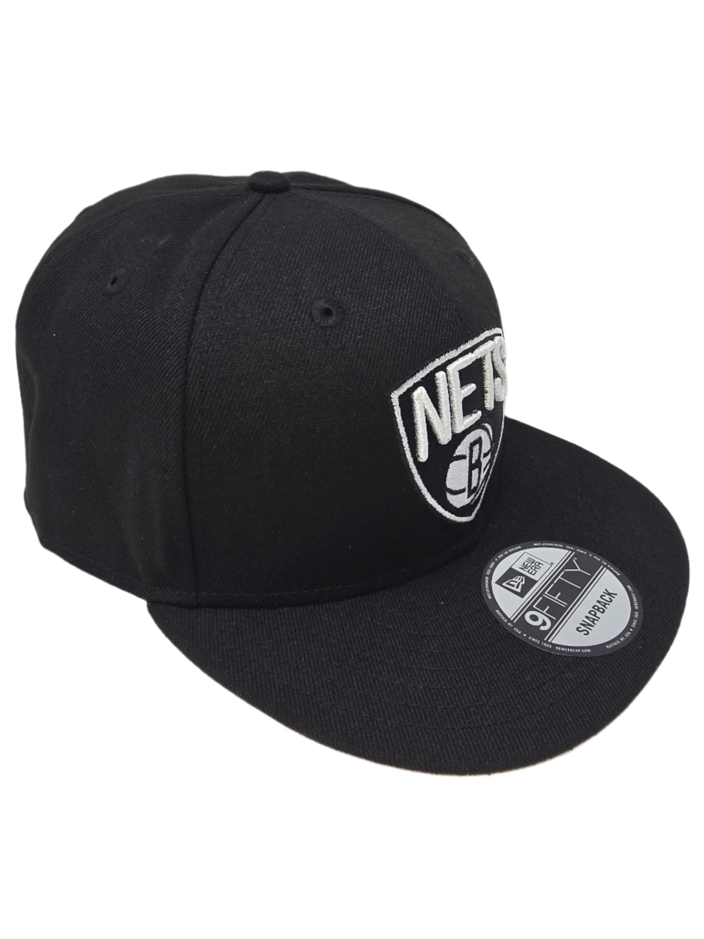 New Jersey Nets Officially Licensed NBA New Era 9FIFTY Black and White Snapback