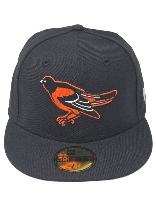 Baltimore Orioles New Era 59FIFTY Black Fitted Hat Authentic Collection