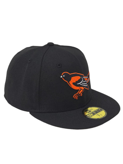 Baltimore Orioles New Era 59FIFTY Black Fitted Hat Authentic Collection