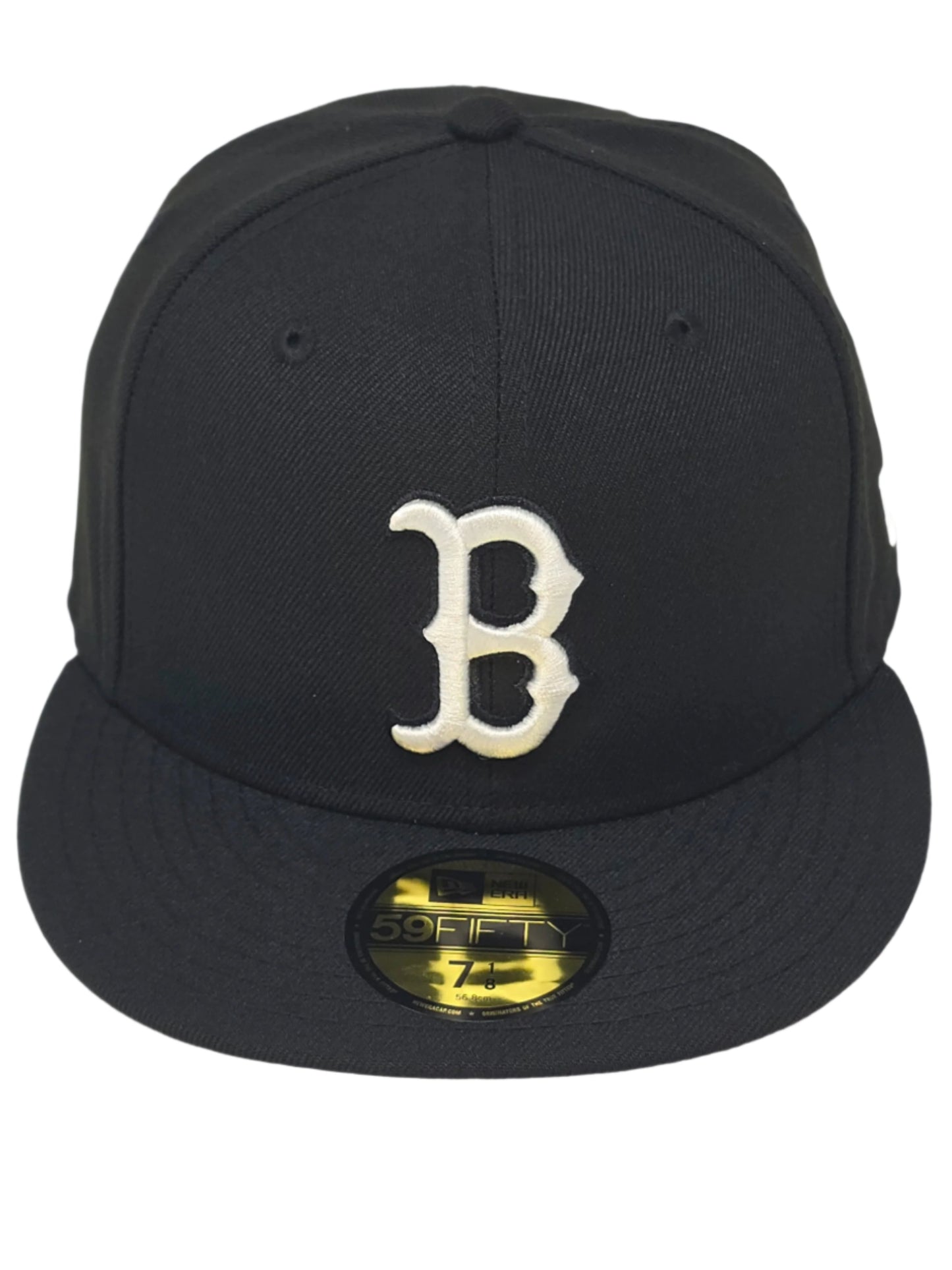 Boston Red Sox New Era 59FIFTY Black Fitted Hat Authentic Collection