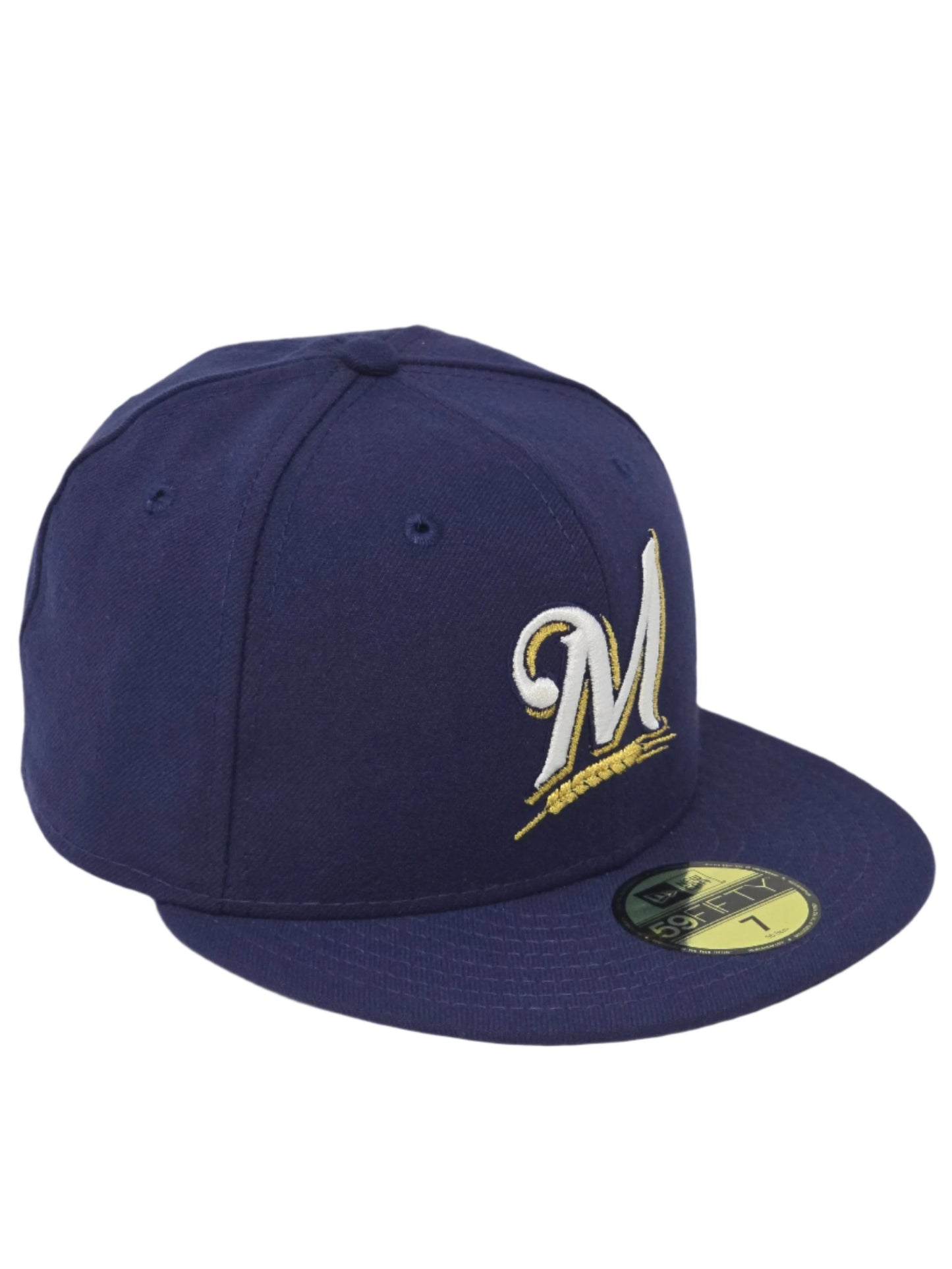 Milwaukee Brewers New Era 59FIFTY Navy "M" Fitted Hat Authentic Collection