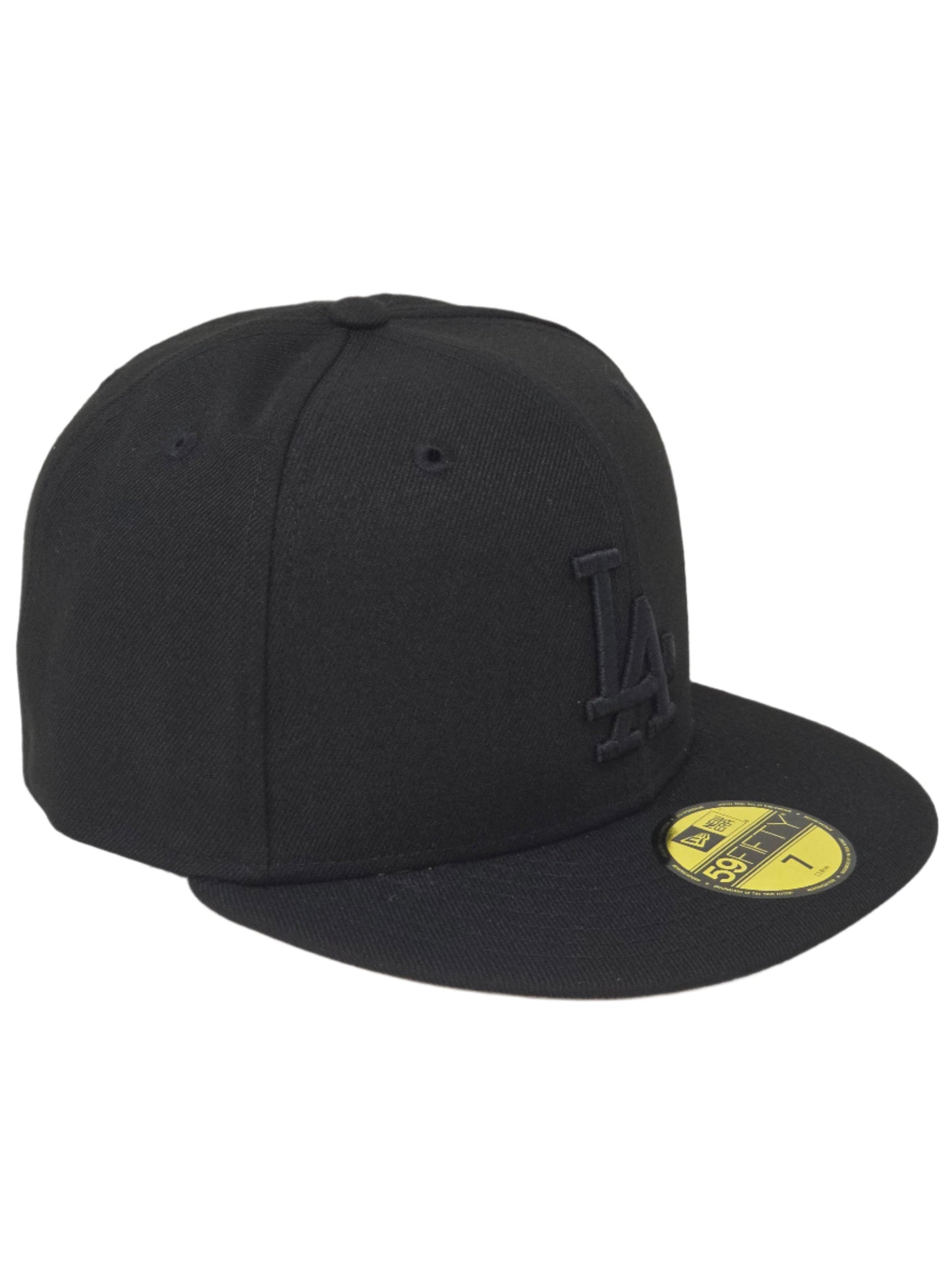 Los Angeles Dodgers New Era 59FIFTY Blackout Fitted Hat Authentic Collection