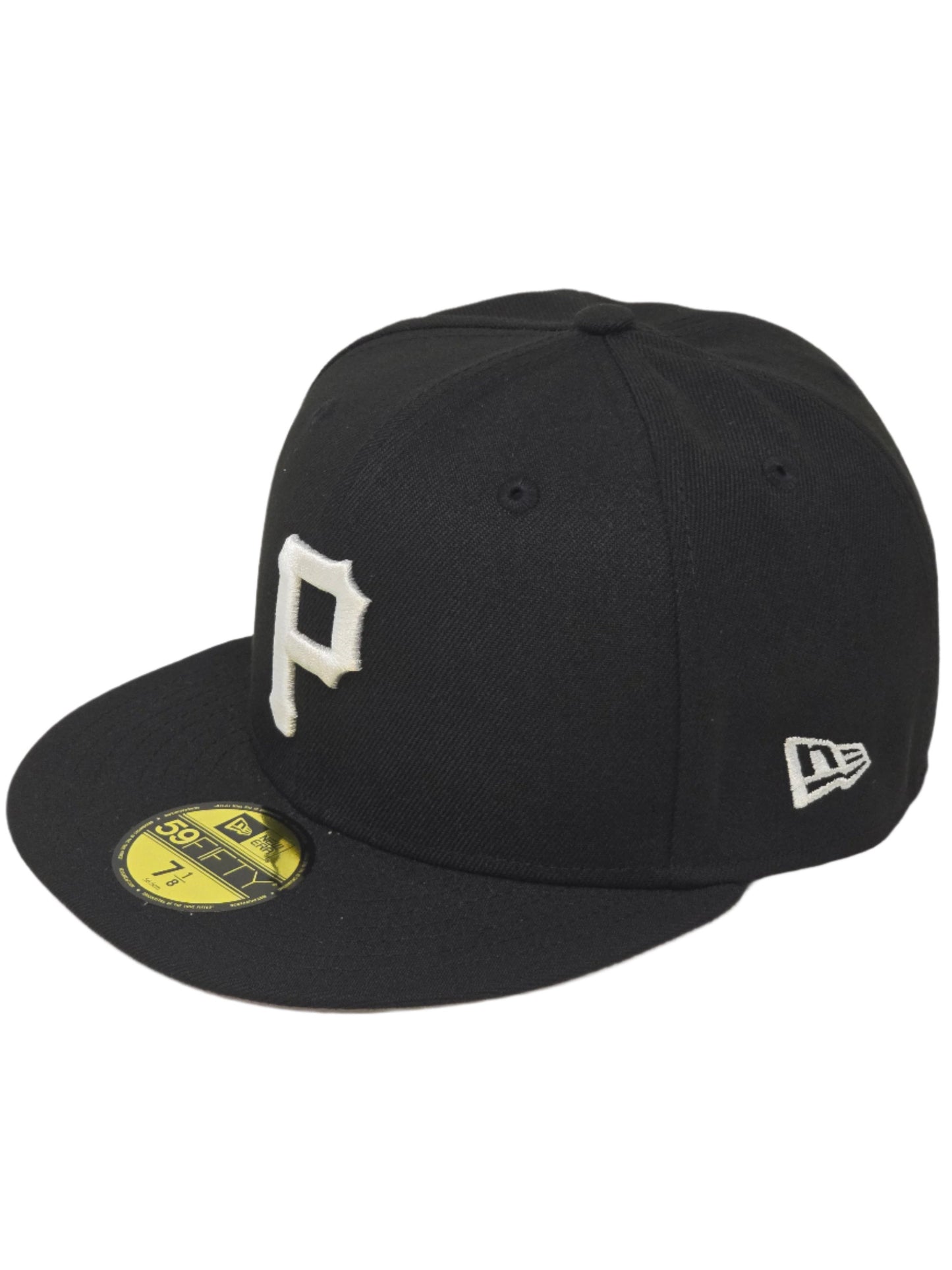 Pittsburgh Pirates New Era 59FIFTY Black and White Fitted Hat Authentic Collection