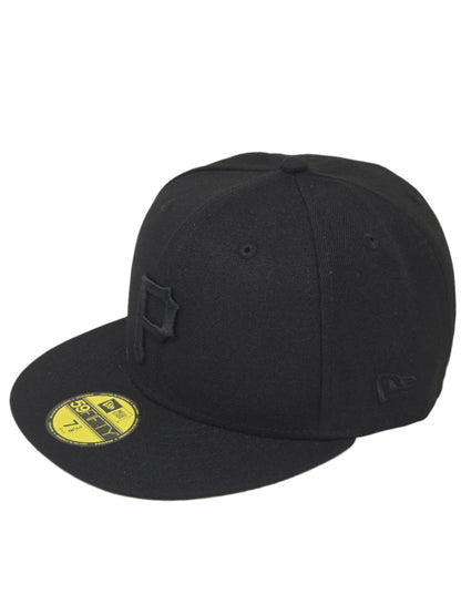 Pittsburgh Pirates Blackout New Era Fitted Black Baseball Cap 59FIFTY