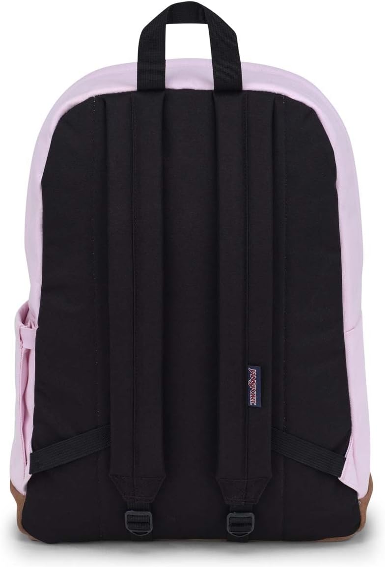 JanSport Right Pack Backpack - Durable Daypack with Padded 15" Laptop Sleeve, Spacious Main Compartment & Integrated Water Bottle Pocket - Pink Ice