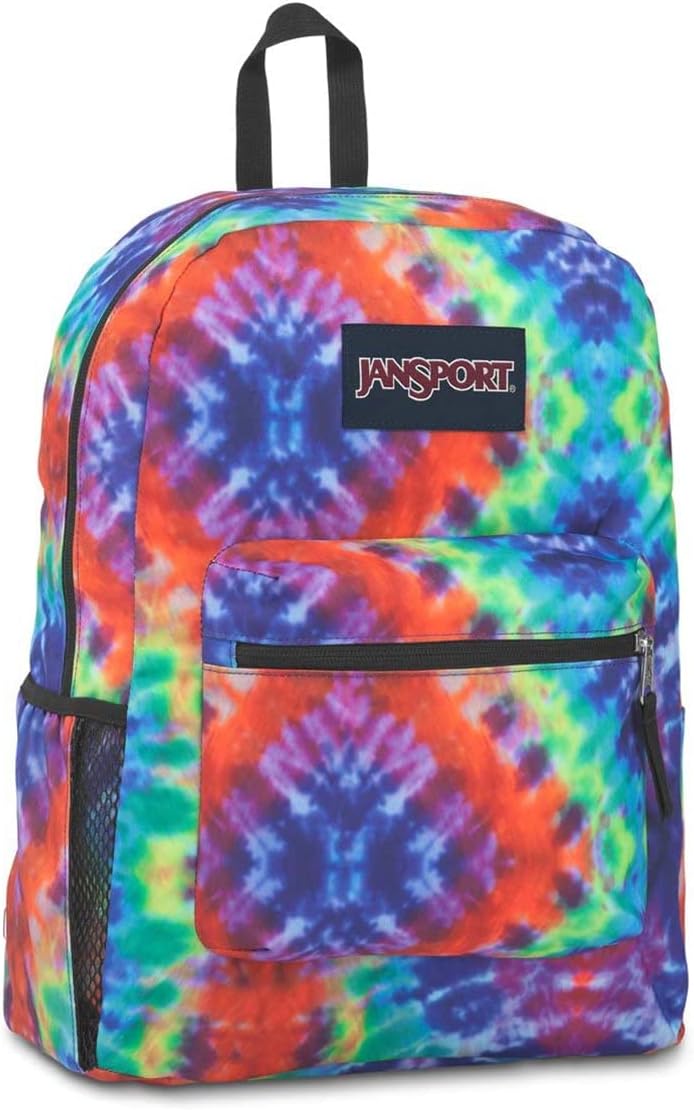 JanSport Backpack Cross Town Red/Multi Hippie Days