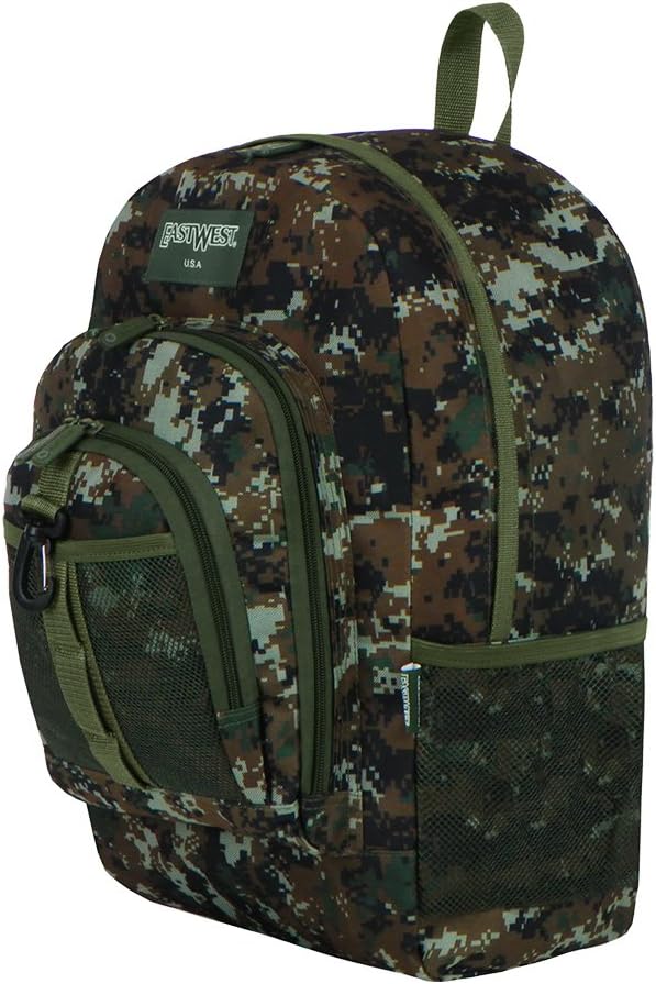 East West U.S.A BC104 Digital Camouflage Military Sports Backpack - Green Camo