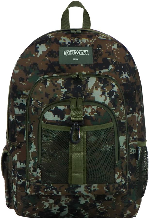 East West U.S.A BC104 Digital Camouflage Military Sports Backpack - Green Camo