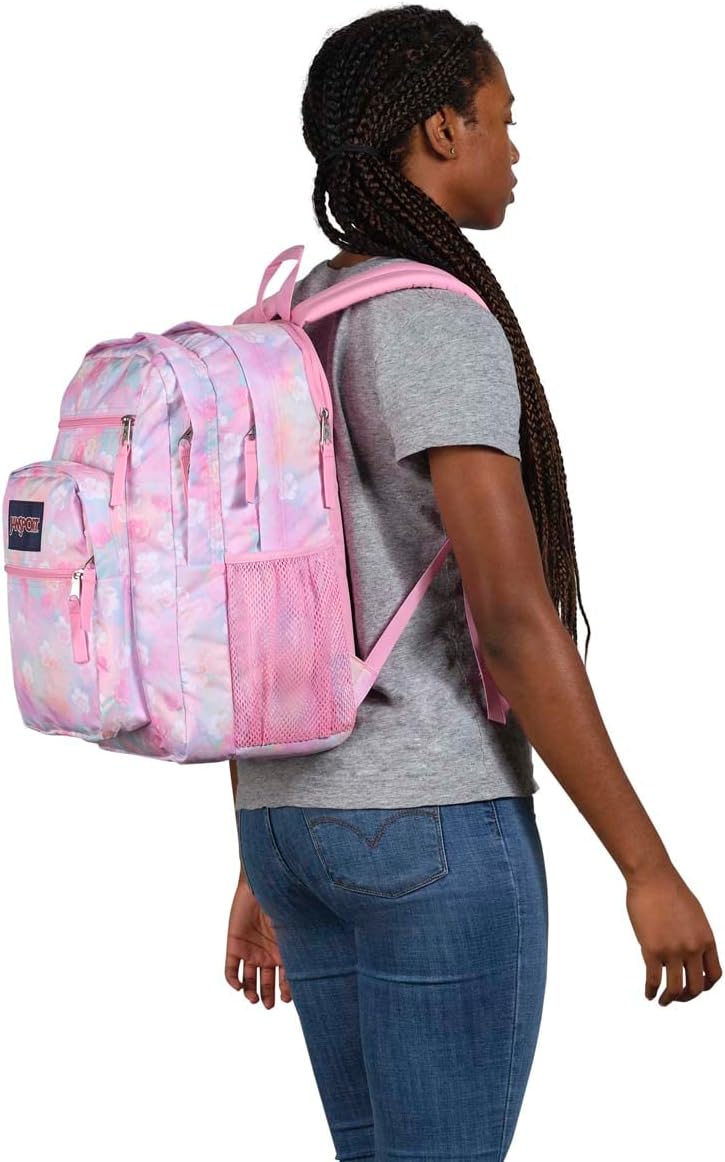 JanSport Backpack Big Student Neon Daisy Pink