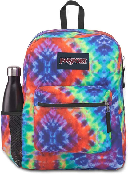 JanSport Backpack Cross Town Red/Multi Hippie Days