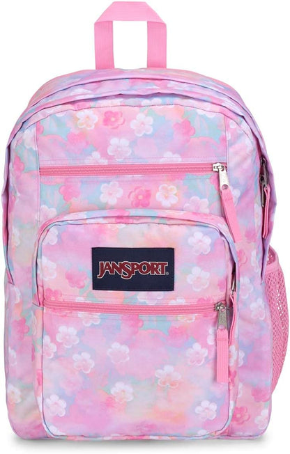 JanSport Backpack Big Student Neon Daisy Pink