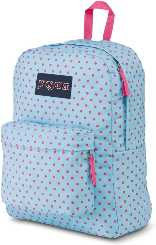 Jansport Superbreak Backpack Blue Topaz/Lipstick Kiss