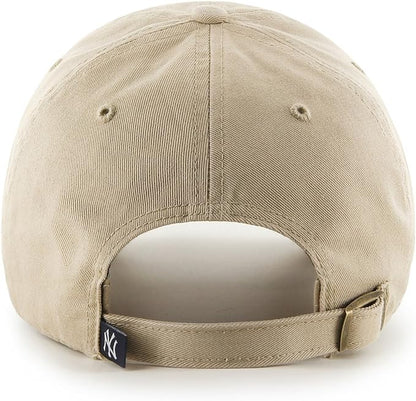 MLB New York Yankees Men's '47 Brand Clean Up Cap, Khaki, One-Size…