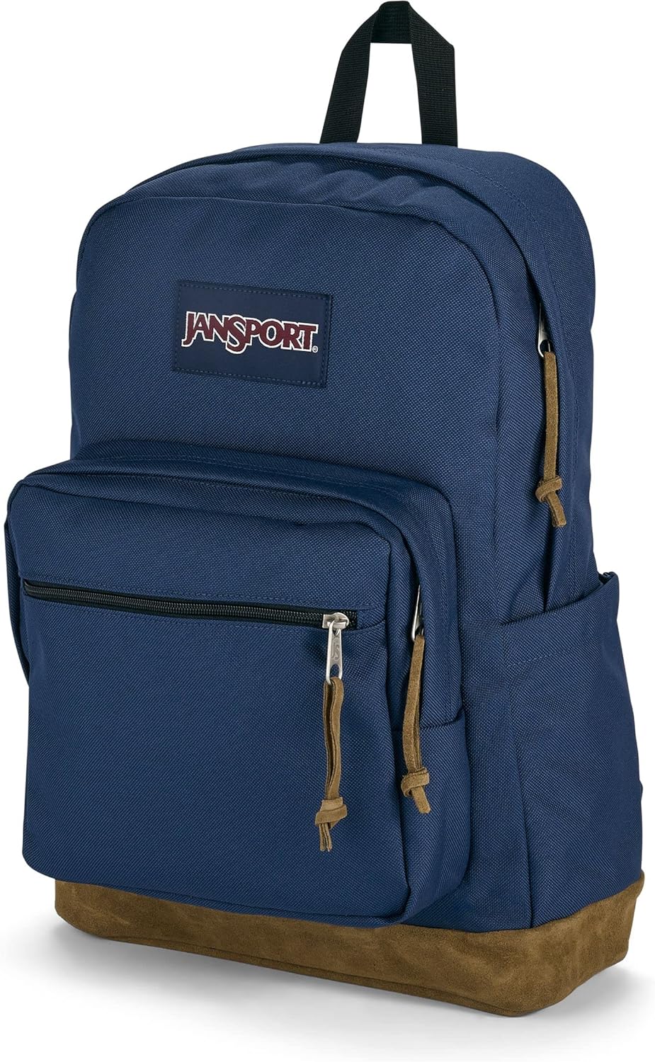 JanSport Right Pack Backpack - Travel, Work, or Laptop Bookbag with Leather Bottom, Navy