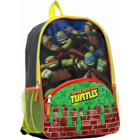 Teenage Mutant Ninja Turtle Backpack Tmnt 16" Backpack - Turtle Power with Dripping Paint