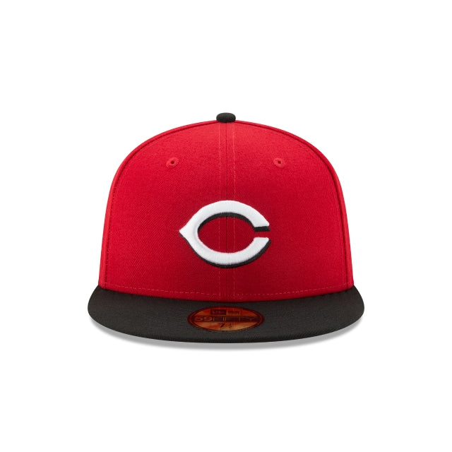 New Era 59FIFTY Fitted Hat Cincinnati Reds Authentic Collection Road