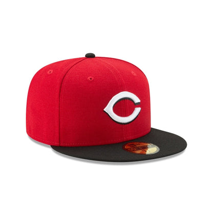 New Era 59FIFTY Fitted Hat Cincinnati Reds Authentic Collection Road