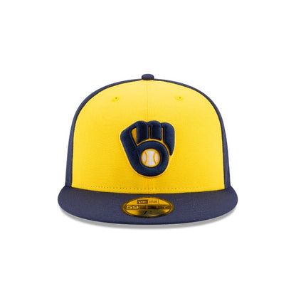 New Era 59FIFTY Fitted Hat Milwaukee Brewers Authentic Collection Alt