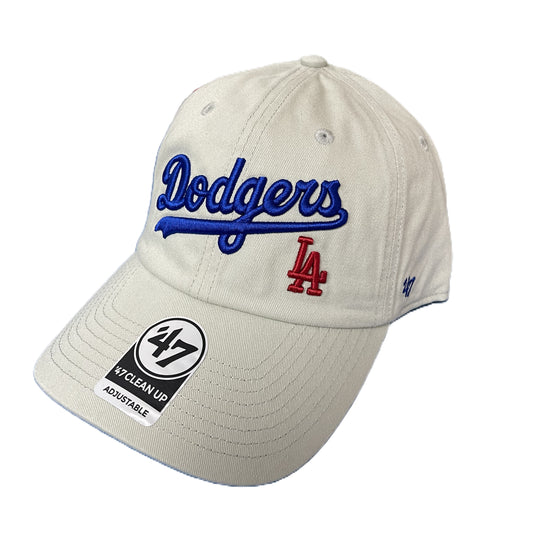 47 Brand Los Angeles Dodgers Script Baseball Cap - Blue, Black, Beige