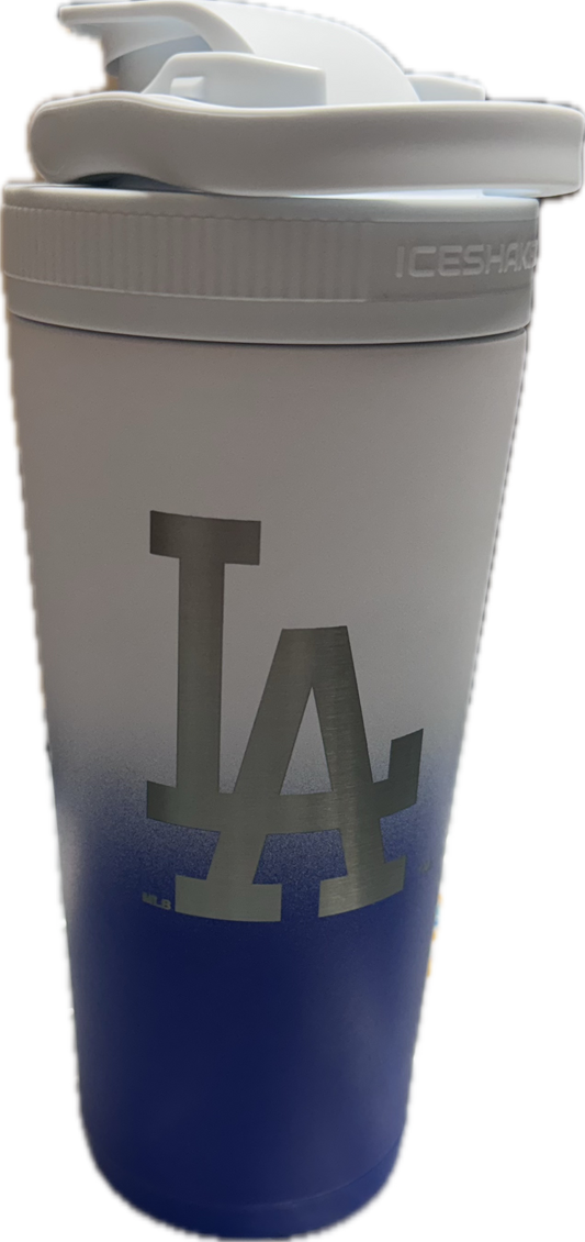 Los Angeles Dodgers WinCraft 26oz. 4D Stainless Steel Ice Shaker Bottle White/Blue