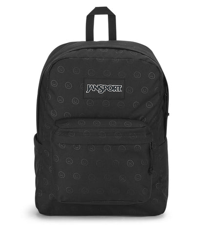 Jansport Backpack Superbreak Plus Happy And Sad Black