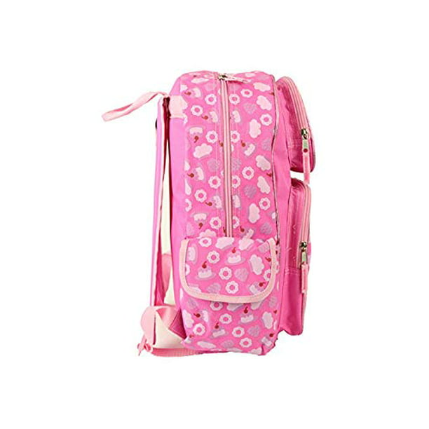 Hello Kitty Flowers Pink Cake Girls Backpack 16"