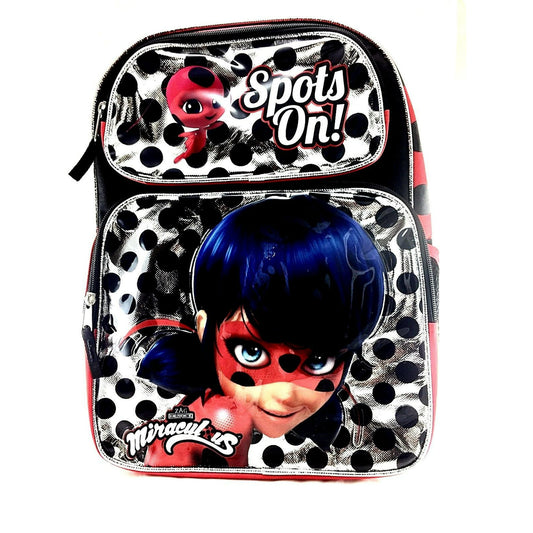 Miraculous Ladybug Sliver Spots On! Backpack 16"