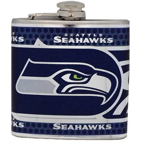 Seattle Seahawks 6oz Stainless Steel Flask with Metallic Graphics