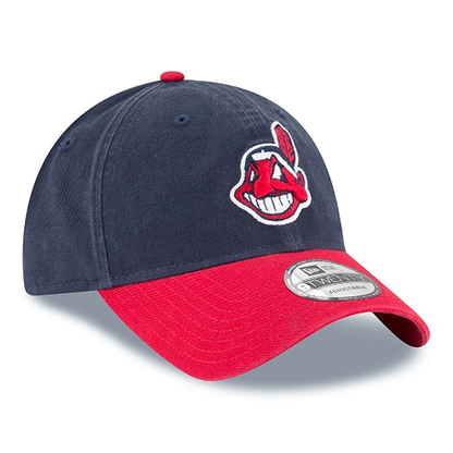 New Era MLB Cleveland Indians Core Classic 9TWENTY Adjustable Hat Navy and Red