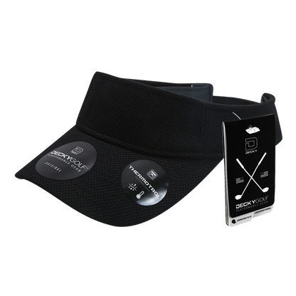Standard Golf Sun Visors Pique Pattern Black