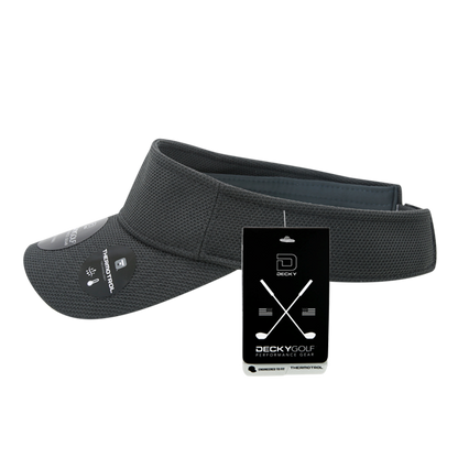 Standard Golf Sun Visors Pique Pattern Charcoal