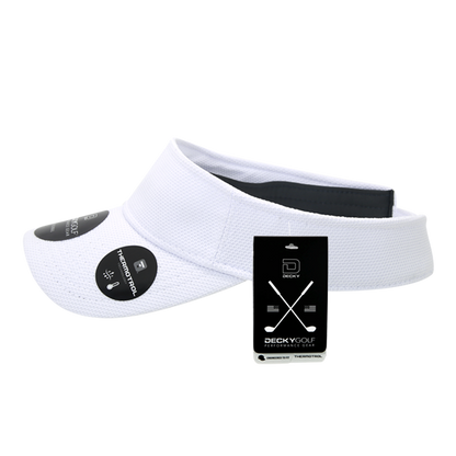 Standard Golf Sun Visors Pique Pattern White