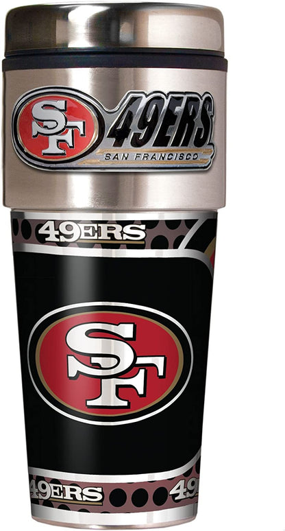 San Francisco 49ers Metallic Travel Tumbler Stainless Steel 16oz