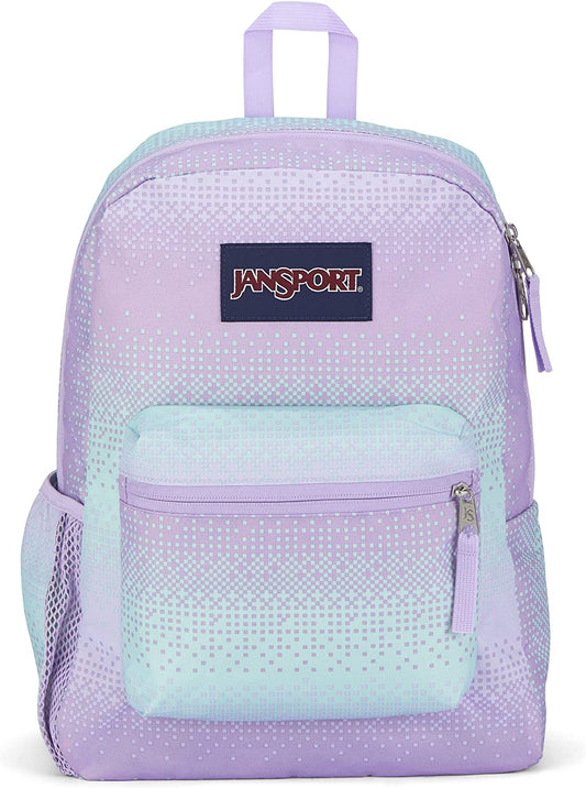 JanSport Cross Town 8 Bit Ombre Purple School Backpack JS0A47LW93K