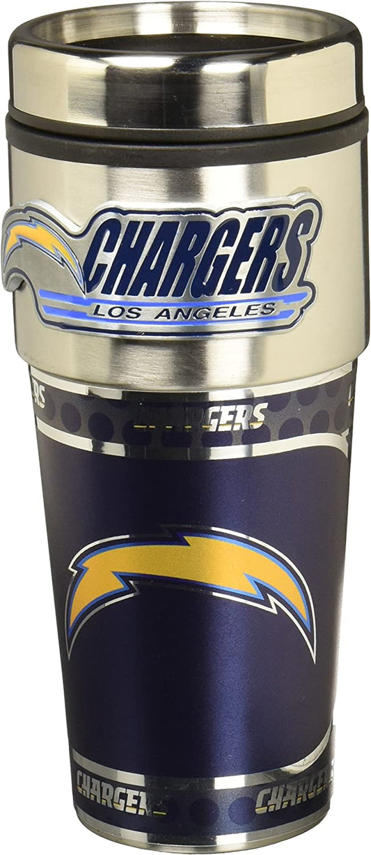 Los Angeles Chargers Metallic Travel Tumbler Stainless Steel 16oz