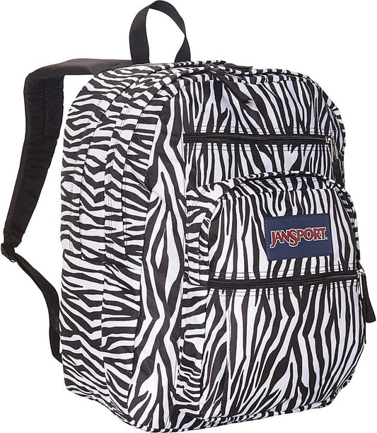 JanSport Big Student, Black/White Zebra Stripe