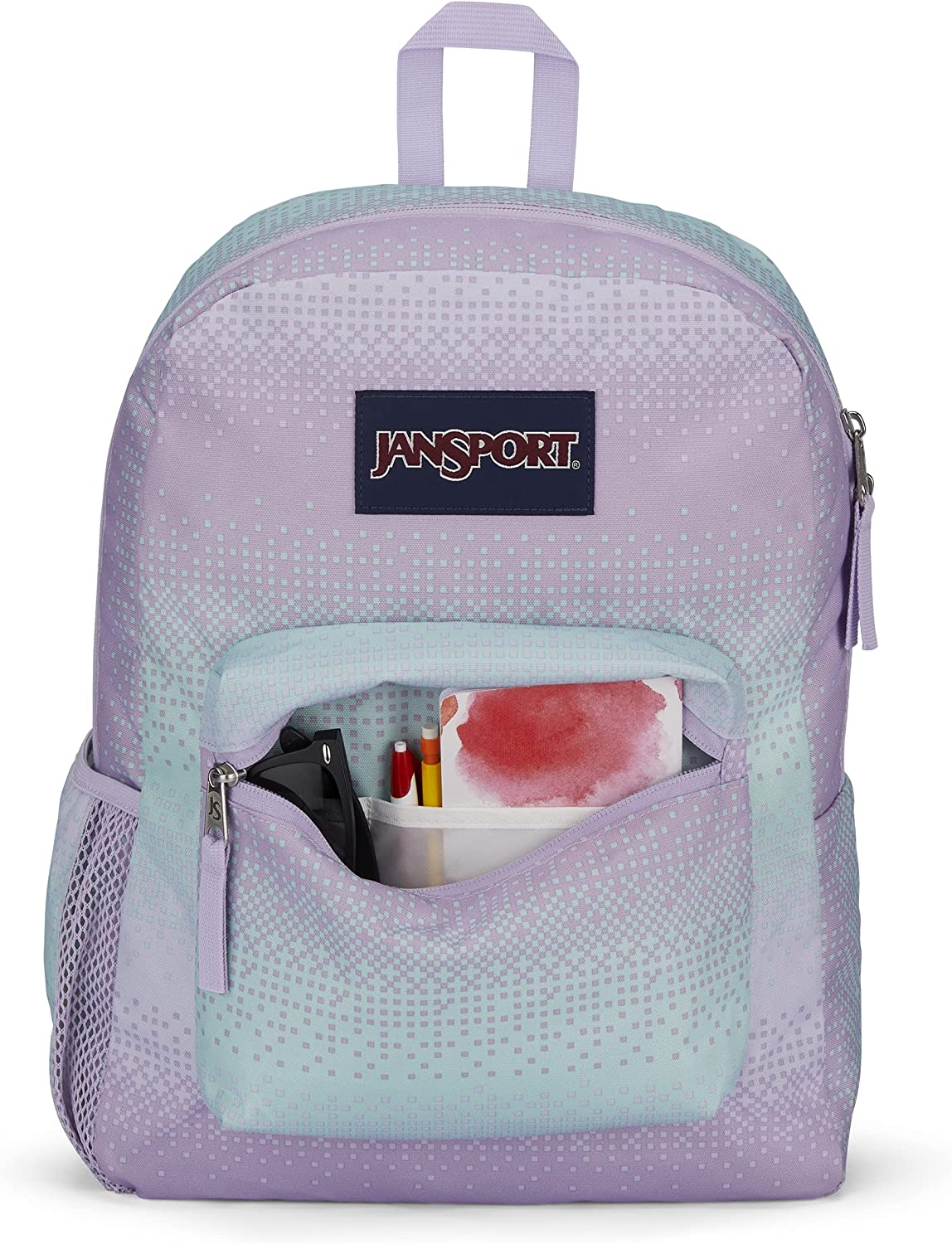 JanSport Cross Town 8 Bit Ombre Purple School Backpack JS0A47LW93K