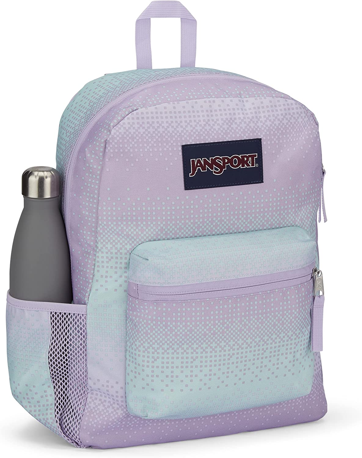 JanSport Cross Town 8 Bit Ombre Purple School Backpack JS0A47LW93K