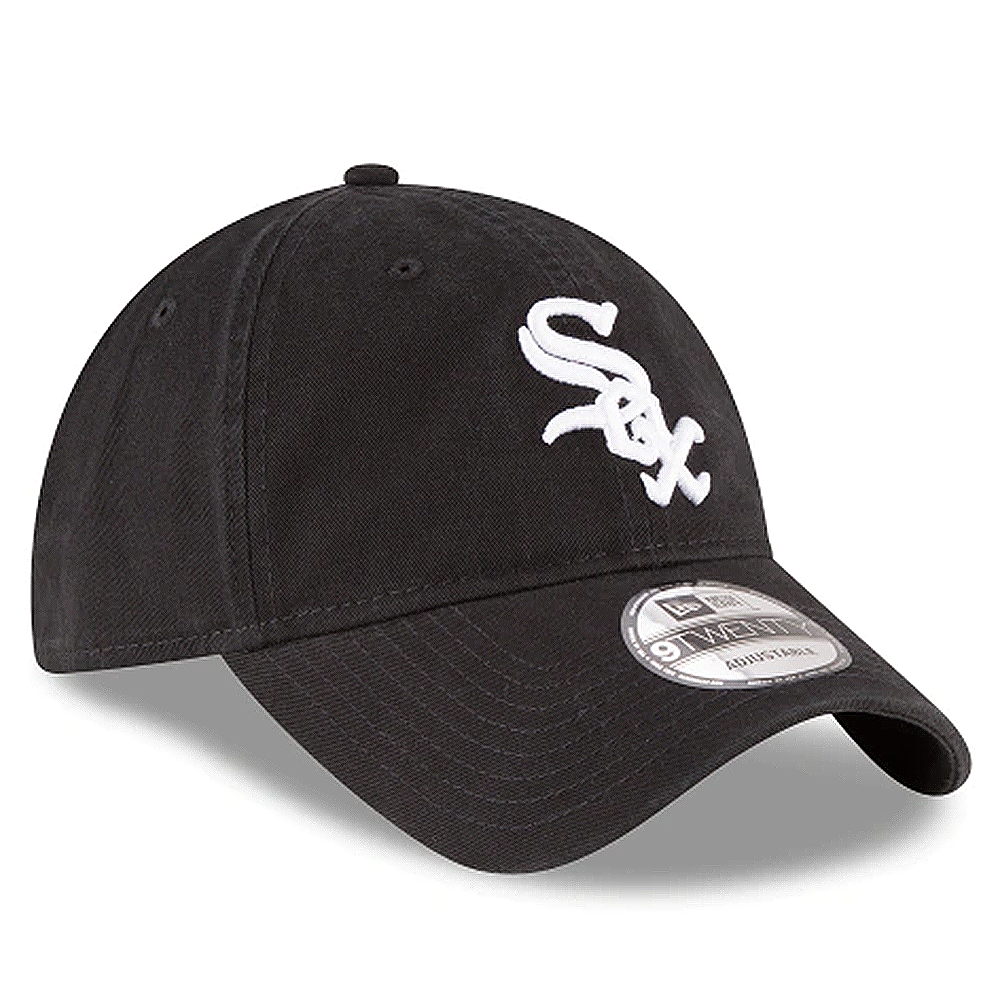 New Era MLB Chicago White Sox Black Core Classic Twill 9Twenty Adjustable Hat