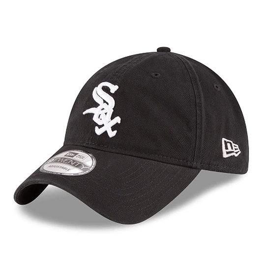 New Era MLB Chicago White Sox Black Core Classic Twill 9Twenty Adjustable Hat