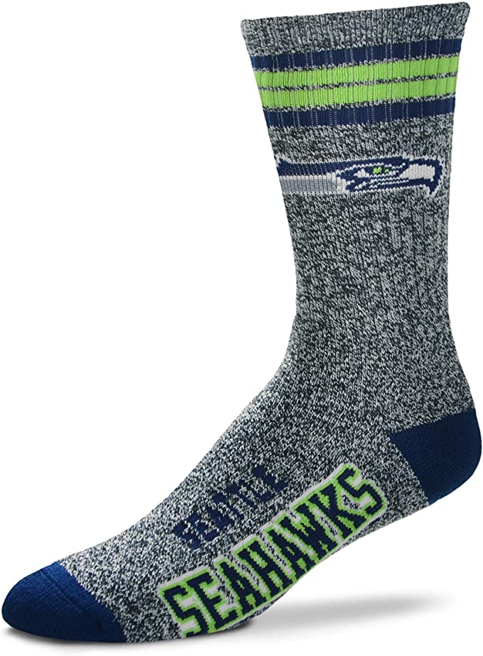 FBF Got Marbled Crew Socks Seattle Seahawks Large(10-13)