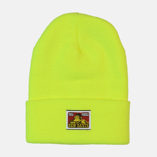 Ben Davis Acrylic Cuffed Beanie Skull Cap - Safety Yellow